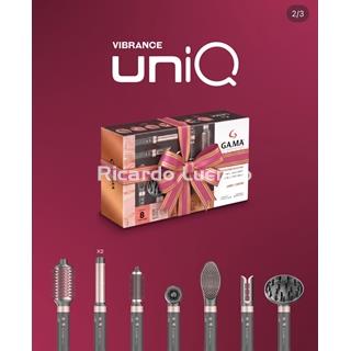 GA.MA Italy Professional, UNIQ VIBRANCE Multistyler 8 en 1, motor sin escobillas de 100 000 rpm, tecnología Coanda y turmalina, cepillos, difusor y rizadores incluidos, golpe de aire frío - Imagen 1
